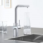 Grohe Blue Home bateria kuchenna stojąca z wyciąganą wylewką zestaw startowy chrom 31539000