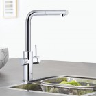 Grohe Blue Home bateria kuchenna stojąca z wyciąganą wylewką zestaw startowy chrom 31539000