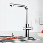 Grohe Blue Home bateria kuchenna stojąca z wyciąganą wylewką zestaw startowy chrom 31539000