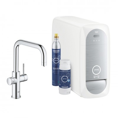 Grohe Blue Home bateria kuchenna stojąca zestaw startowy chrom 31456001