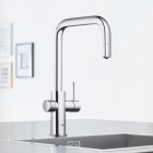 Grohe Blue Home bateria kuchenna stojąca z wyciąganą wylewką zestaw startowy chrom 31543000