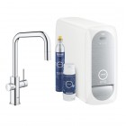 Grohe Blue Home bateria kuchenna stojąca z wyciąganą wylewką zestaw startowy chrom 31543000