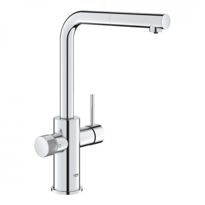 Grohe Blue Pure Minta bateria kuchenna stojąca filtrująca z wyciąganą wylewką chrom 30590000