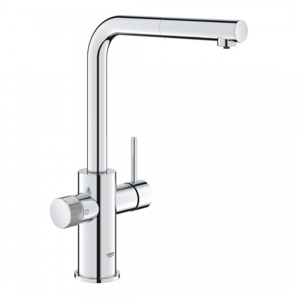 Grohe Blue Pure Minta bateria kuchenna stojąca filtrująca z wyciąganą wylewką chrom 30590000