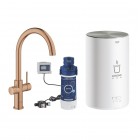 Grohe Red Duo bateria kuchenna stojąca z bojlerem M brushed warm sunset 30083DL1