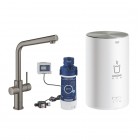 Grohe Red Duo bateria kuchenna stojąca z bojlerem M brushed hard graphite 30327AL1