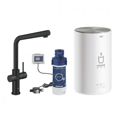 Grohe Red Duo bateria kuchenna stojąca z bojlerem M aksamitna czerń 30327KS1