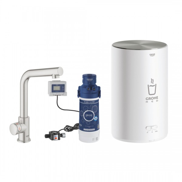 Grohe Red Mono zawór kuchenny stojący z bojlerem M stal 30339DC1