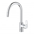 Grohe BauLoop bateria kuchenna stojąca z wyciąganą wylewką chrom 30543000
