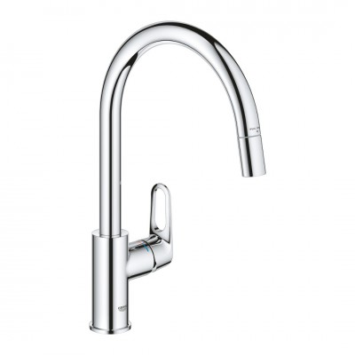 Grohe BauFlow bateria kuchenna stojąca z wyciąganą wylewką chrom 30549000