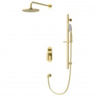 Vedo Aletta Spazzo zestaw prysznicowy podtynkowy IV deszczownica 25 cm złoto szczotkowane VBA5224/25/SZ