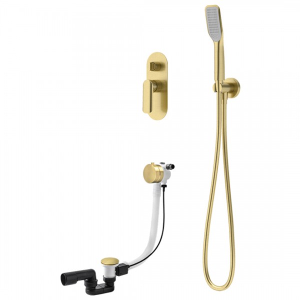 Vedo Aletta Spazzo zestaw wannowy podtynkowy I złoto szczotkowane VBA5241/SZ