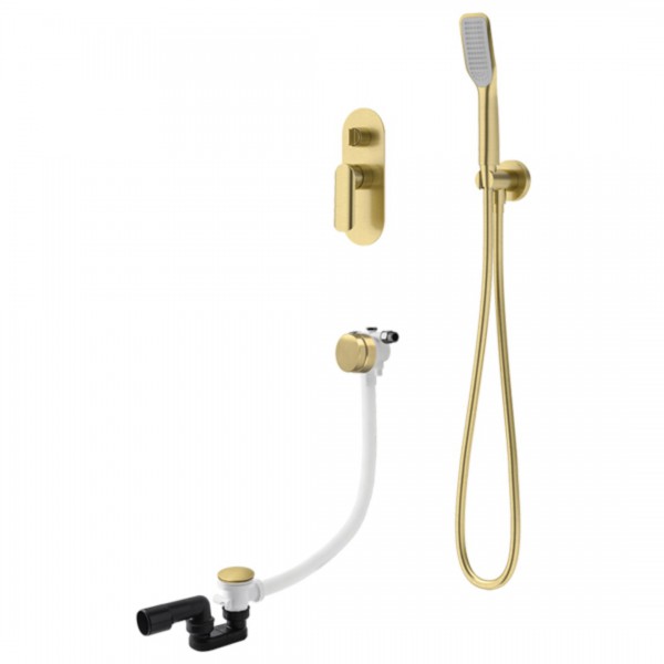 Vedo Aletta Spazzo zestaw wannowy podtynkowy II złoto szczotkowane VBA5242/SZ