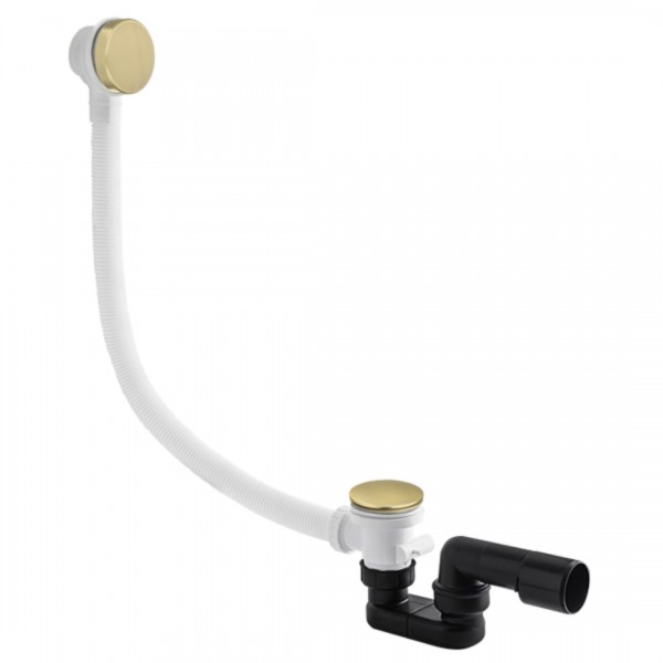 Vicario przelew wannowy klik klak 70 cm złoto szczotkowane 266C/70/SZ