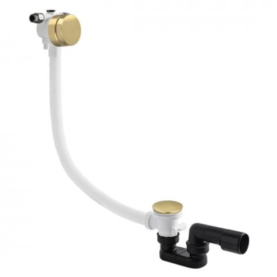 Vicario przelew wannowy klik klak z napełnianiem 70 cm złoto szczotkowane 366C/70/SZ