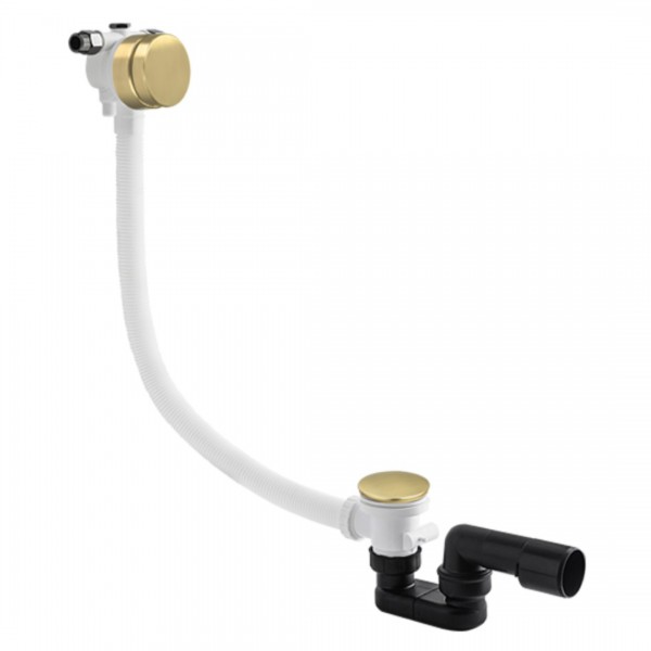 Vicario przelew wannowy klik klak z napełnianiem 70 cm złoto szczotkowane 366C/70/SZ