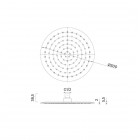 Oltens Vindel deszczownica 30 cm okrągła złoto szczotkowane 37000810