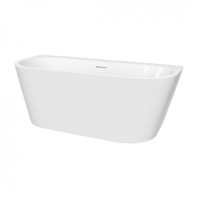 Oltens Hulda wanna wolnostojąca 160x75 cm przyścienna biały połysk 12020000