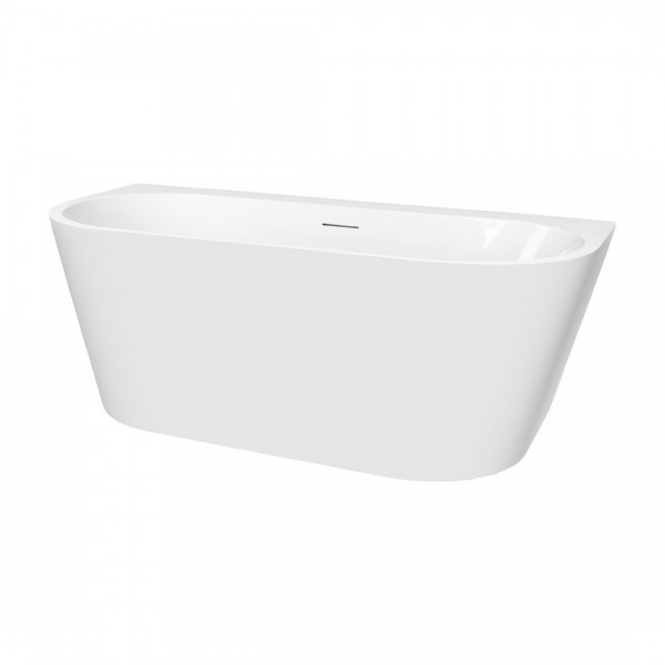 Oltens Hulda wanna wolnostojąca 160x75 cm przyścienna biały połysk 12020000