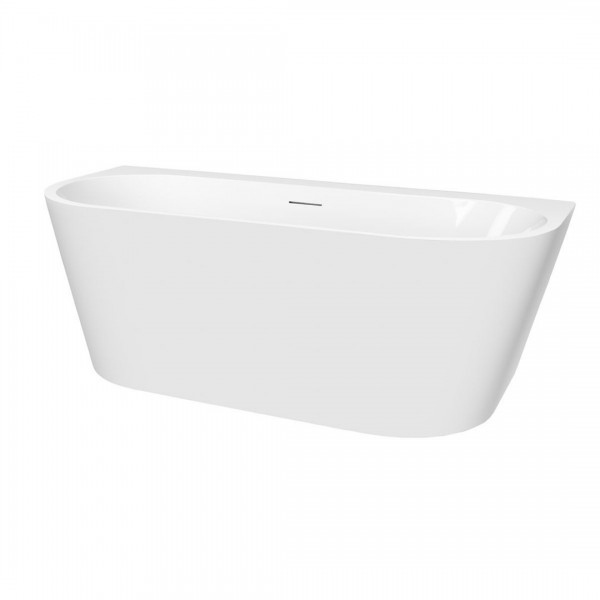 Oltens Hulda wanna wolnostojąca 170x80 cm przyścienna biały połysk 12021000