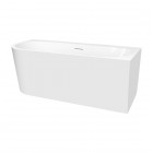 Oltens Hulda wanna wolnostojąca narożna 160x75 cm akrylowa prawa biała 11002000