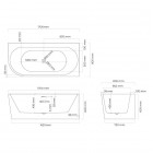 Oltens Hulda wanna wolnostojąca narożna 170x80 cm akrylowa prawa biała 11004000