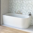 Oltens Hulda wanna wolnostojąca narożna 160x75 cm akrylowa lewa biała 11003000