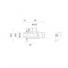 Oltens Hvita przyłącze kątowe z uchwytem okrągłe złoto szczotkowane 39304810