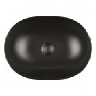 Oltens Hamnes Thin umywalka 49,5x35,5 cm nablatowa owalna czarny mat 40319300