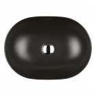 Oltens Hamnes Thin umywalka 49,5x35,5 cm nablatowa owalna czarny mat 40319300