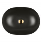Oltens Hamnes Thin umywalka 49,5x35,5 cm nablatowa owalna czarny mat 40319300