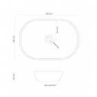 Oltens Hamnes Thin umywalka 49,5x35,5 cm nablatowa owalna czarny mat 40319300