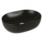 Oltens Hamnes Thin umywalka 49,5x35,5 cm nablatowa owalna czarny mat 40319300