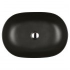 Oltens Hamnes Thin umywalka 60,5x41,5 cm nablatowa owalna czarny mat 40320300