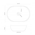 Oltens Hamnes Thin umywalka 80x40 cm nablatowa owalna czarny mat 40321300