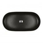 Oltens Hamnes Thin umywalka 80x40 cm nablatowa owalna czarny mat 40321300