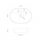 Oltens Hamnes Thin umywalka 51x39 cm nablatowa owalna czarny mat 41313300