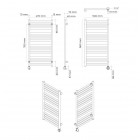 Oltens Vanlig grzejnik łazienkowy 96x50 cm elektryczny biały połysk 55107000