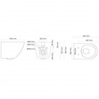 Oltens Hamnes Kort miska WC wisząca PureRim biała 42019000