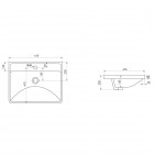 Oltens Kolma umywalka 60x47,5 cm wpuszczana prostokątna biała 41208000