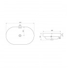 Oltens Tive umywalka 61x40 cm wpuszczana owalna biała 40323000