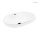 Oltens Tive umywalka 61x40 cm wpuszczana owalna biała 40323000