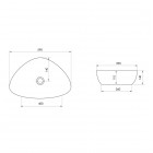 Oltens Vala umywalka 59x39 cm nablatowa owalna biała 40325000