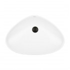 Oltens Vala umywalka 59x39 cm nablatowa owalna biała 40325000