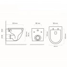 Oltens Hamnes Stille miska WC wisząca PureRim biała 42021000