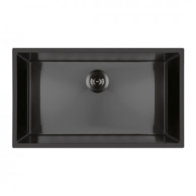 Oltens Stalvask zlewozmywak stalowy 1-komorowy 76x44 cm czarny 71102300