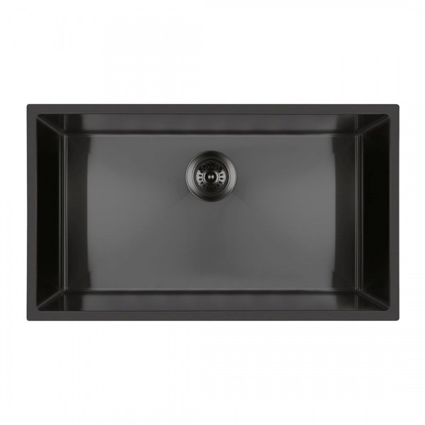 Oltens Stalvask zlewozmywak stalowy 1-komorowy 76x44 cm czarny 71102300