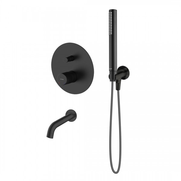 Oltens Hamnes zestaw wannowo-prysznicowy podtynkowy czarny mat 36609300