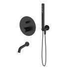 Oltens Hamnes zestaw wannowo-prysznicowy podtynkowy czarny mat 36609300