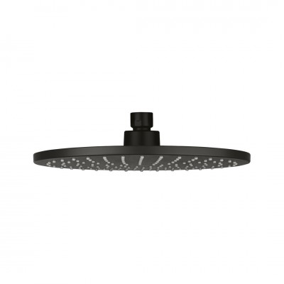 Oltens Atran deszczownica 22 cm okrągła czarny mat 37004300